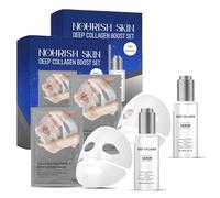 Masque Collagene Visage Korean | Korean Glass Skin Deep Collgen Boost Set | Masque hydratant au collagène pour le visage | Coffret coréen de soins de la peau pour Raffermissant, Antirides (2pc)
