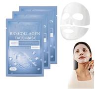 Masque Collagene Visage Korean, Mask Collagen, Korean Bio-Collagen Real Deep Mask, Bio Collagen Face Mask Overnight, Collagen Reverse Film Volume Peel Off Mask (3PC)
