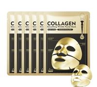Masque Collagene Visage Korean, Masque Au Bio Collagene Visage Coréen, Masques Bio Collagène, Masques De Nuit Hydratant Visages Femme Halloween, Pour Une Peau éclatante (6PC)