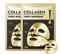 Masque Collagene Visage Korean, Masque Au Bio Collagene Visage Coréen, Masques Leaf Bio Collagène, Masques De Nuit Hydratant Visages Femme Halloween, Pour Une Peau éclatante (2PC)