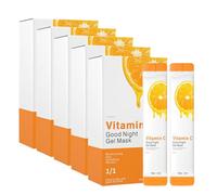 Masque Collagene Visage Korean, Vitamine C Masque Au Collagene Visage Coréen, Hydratation Intense, Peau éclatante, Réduction Du Relâchement Et De L'aspect Terne, AméLiore L'élasticité De La Peau (5PC)