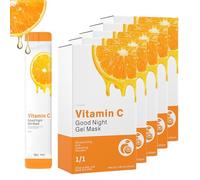 Masque Collagene Visage Korean, Vitamine C Masque Au Collagène Visage Coréen, Vitamin C Collagen Night Wrapping Mask Gel, Peel Off Masques De Nuit Au Collagène, Peau éclatante (5PC)