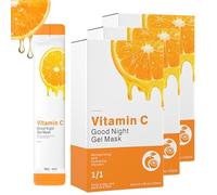 Masque Collagene Visage Korean, Vitamine C Masque Au Collagène Visage Coréen, Vitamin C Collagen Night Wrapping Mask Gel, Peel Off Masques De Nuit Au Collagène, Peau éclatante (3PC)