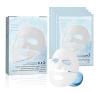 Masque Collagene Visage (lot de 4), Bio Collagen Overnight Mask Collagen, Hydratant Anti-âge, Resserre les Pores, Réduction des Pores, Amélioration de l'Élasticité, Convient à Tous les Types de Peau