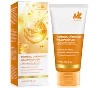 Masque Coréen au Curcuma & Collagène, Turmeric Masque Collagène, Collagen Night Mask with Turmeric, Turmeric Overnight Wrapping Peel Off Mask, Nourrit La Peau Terne, Raffermit La Peau (1pc)