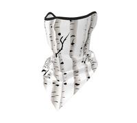 Masque Coupe-Vent à Motif de Bouleau dessiné à la Main, Cache-Cou d'hiver pour Motard