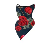 Masque Coupe-Vent à Motif Roses Rouges, Cache-Cou d'hiver pour Motard