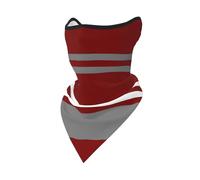 Masque Coupe-Vent à Rayures Rouges, Grises et Blanches, Cache-Cou, Protection faciale pour Moto d'hiver