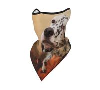Masque Coupe-Vent Anglais, Cache-Cou, Protection pour Le Visage de Moto en Hiver, Motif Setter Anglais, Animaux de Compagnie d'automne et Chiots.
