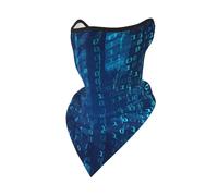 Masque Coupe-Vent Bleu à Code Binaire pour Programmeur, Cache-Cou d'hiver pour Motard, Protection faciale