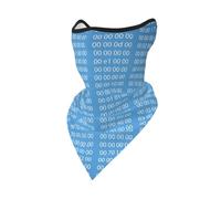 Masque Coupe-Vent Bleu pour Programmeur, Cache-Cou, Protection faciale d'hiver pour Motard, Motif Code Binaire.