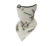 Masque Coupe-Vent, Cache-Cou et Protection faciale d'hiver pour Moto, Motif sans Couture avec H et Edelweiss coloré dessiné