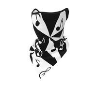 Masque Coupe-Vent élégant à Motif de Notes de Musique, Cache-Cou d'hiver pour Motard