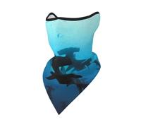Masque Coupe-Vent imprimé Requins-marteaux, Cache-Cou Hivernal pour Motard
