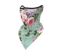 Masque Coupe-Vent Vintage élégant à Motif de Roses Roses et Rouges, Cache-Cou d'hiver pour Motard