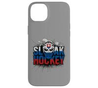 Masque crâne slovaque IHockey Slovaquie Drapeau Grunge Europe Sports Coque pour iPhone 14 Plus