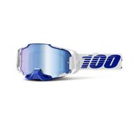 Masque Cross 100% Armega -Écran Miroir Argent Bleu Bleu
