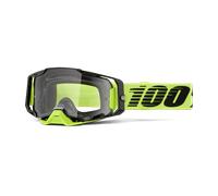 Masque Cross 100% Armega - Écran Transparent jaune néon jaune néon