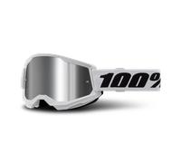 100% Strata 2 Goggle White / Silver Mirror Lens