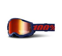 Masque 100% Strata 2 Navy - Lentille A Miroir Rouge
