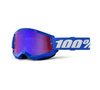Masque cross 100% STRATA 2 Bleu - Mirror Rouge/Bleu 2025