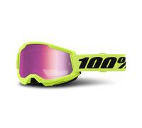100% Strata 2 Goggle Neon Yellow / Pink Mirror Lens