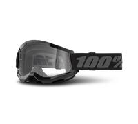 100% Strata 2 Essential Lunettes De Motocross, Noir-Gris Pour Hommes Noir Gris