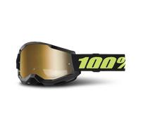 100percent Strata 2 Sunglasses Noir,Doré Mirror True Gold Lens/CAT3