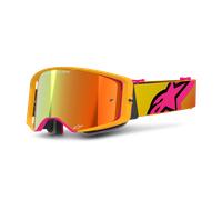 Alpinestars Supertech MX ATV VTT Off Road Race Lunettes de natation (jaune/rose - Verres miroir rouges)