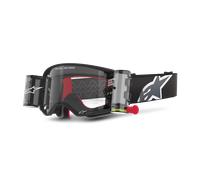 Alpinestars Supertech Corp Stripe Roll-Off Lunettes de motocross, noir-gris pour homme