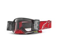 Alpinestars Supertech Firma Roll-Off Lunettes de motocross, rouge/argent, Taille unique