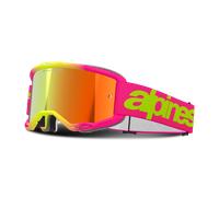 Alpinestars Vision 5 Wordmark, lunettes miroirs Néon Fuchsia/Jaune Rouge Réfléchissant Néon Fuchsia/Jaune Rouge Réfléchissant