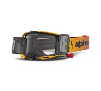 Alpinestars Vision 8 Amber Roll-Off Lunettes de motocross, jaune/rouge/noir, Taille unique