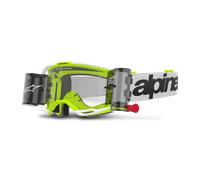 Masque Cross Alpinestars Vision 8 Wordmark Blanc/Jaune Fluo Blanc,Jaune Fluo