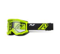 Masque Cross FLY Racing Focus V26 Noir/Haute Visibilité/Transparent Noir,Haute Visibilité,Transparent