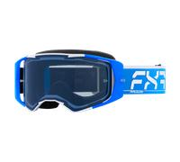 FXR Factory Ride Logo Lunettes de motocross, blanc-bleu pour homme