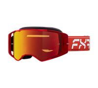 FXR Factory Ride Logo Lunettes de motocross, blanc-rouge pour homme