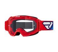 FXR Maverick Prime Graphic Lunettes de motocross, rouge-bleu pour homme