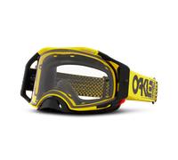 Masque Cross Oakley Airbrake Moto avec Écran Transparent Jaune Jaune