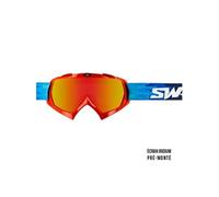 Masque cross PIXEL Rouge + Ecran Iridium Or / Rouge PRE-MONTE