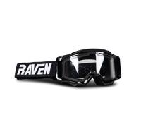 Masque Cross Raven Sniper VentMax Crew - Double Écran Transparent Noir Noir
