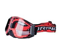 Masque Cross Scorpion - Écran Antibuée Transparent Noir/Rouge Noir,Rouge