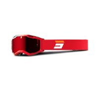 Shot Iris 2.0 Fusion Lunettes de motocross, blanc-rouge pour homme