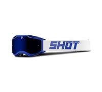 Shot Iris 2.0 Solid Lunettes de motocross, blanc-bleu
