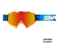 Masque cross SWAP'S PIXEL Orange + Ecran Iridium Or / Rouge PRÉ-MONTÉ