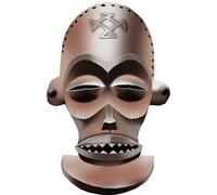 masque d'Afrique traditionnel - 10x6,5cm - Sticker/autocollant