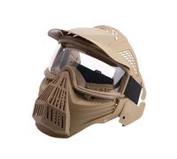 Masque D'Airsoft Intégral avec Lunettes Tactiques, RéSistant Aux Chocs, pour Airsoft Chasse Aux Balles CS Game Paintball Motocross Ski(Brown)