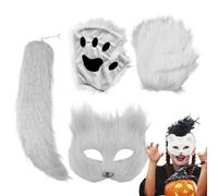 Masque d'animaux d'Halloween,Masque d'animaux | Masque de carnaval avec queue et gants,Masque d'Halloween pour des spectacles de théâtre en masque de carnaval
