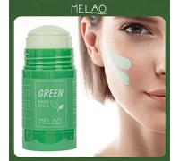 Masque d'argile purifiante au thé vert MELAO, élimine les points noirs, bâton de masque de visage au thé vert