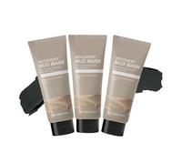 Masque d'argile réparateur, boue corporelle hydratante et nettoyante en profondeur des pores, masque de boue apaisant, réduit les points noirs, ingrédients naturels, minimise les pores (3pcs)